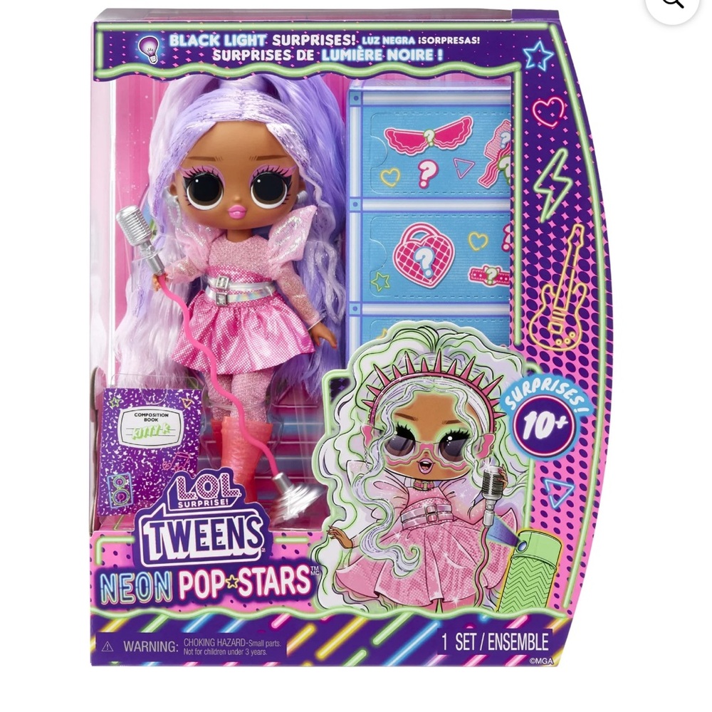 NWT, L.O.L Surprise! Tween Neon Pop Stars Fashion Doll,  Kitty K